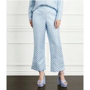 Hill‎ House The Winston Pant Blue White Brocade Size Medium